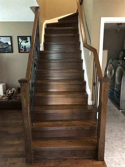 hardwood planks on stairs